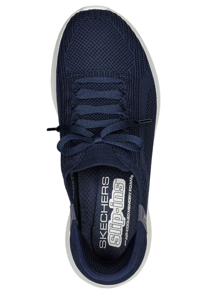 SKECHERS, sportliche Damen-Sneaker, mit geformter Slip-Ins Fersenplatte MARINE